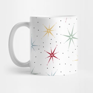 Colorful Atomic Starburst Mid Century Pattern Mug